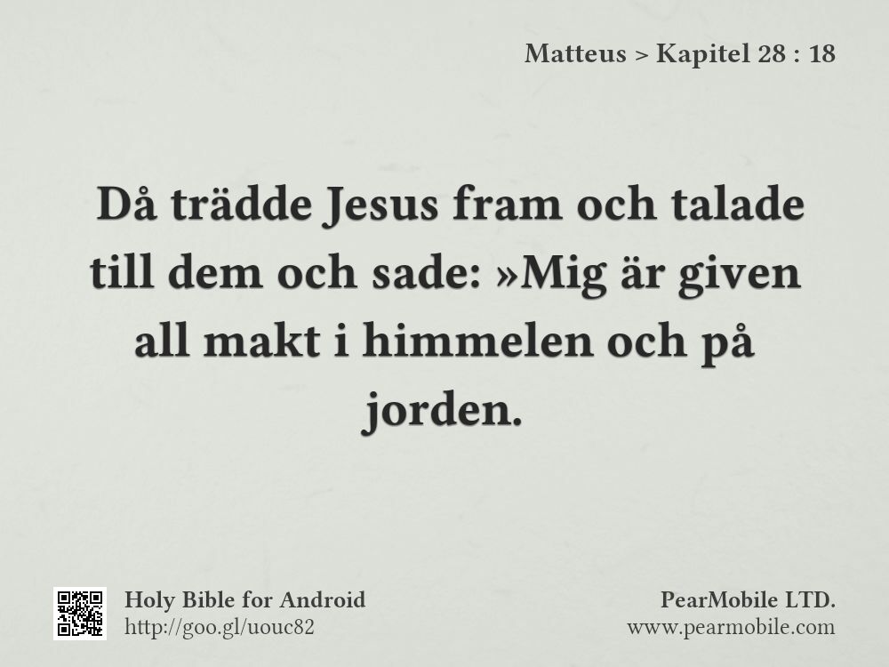 Matteus, Kapitel 28:18